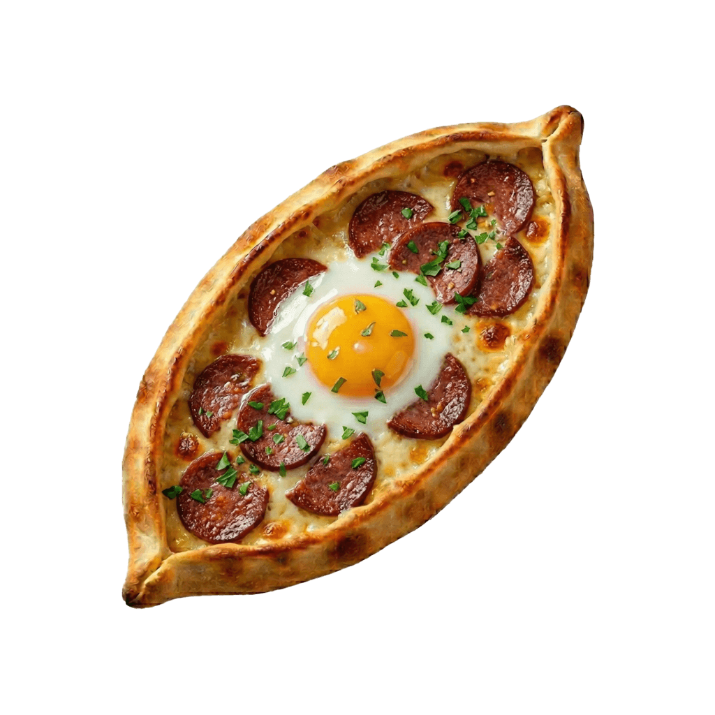 Kaşarlı Sucuklu Yumurtalı Pide
